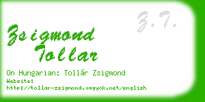 zsigmond tollar business card